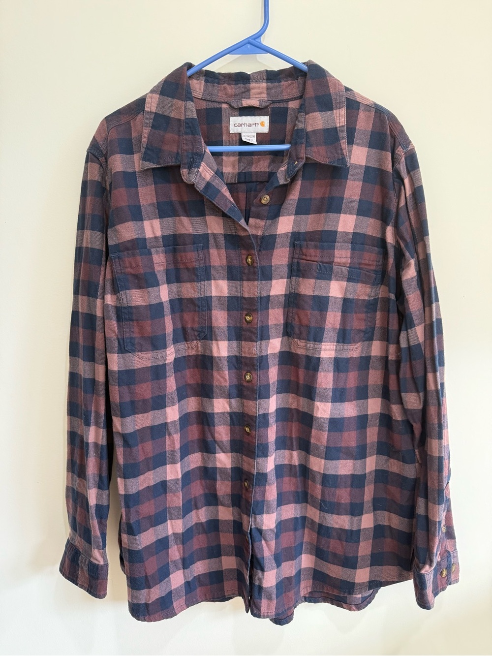 Carhartt Men’s 2XL Burgundy Rugged Flex Long Sleeve Shirt- LIKE NEW